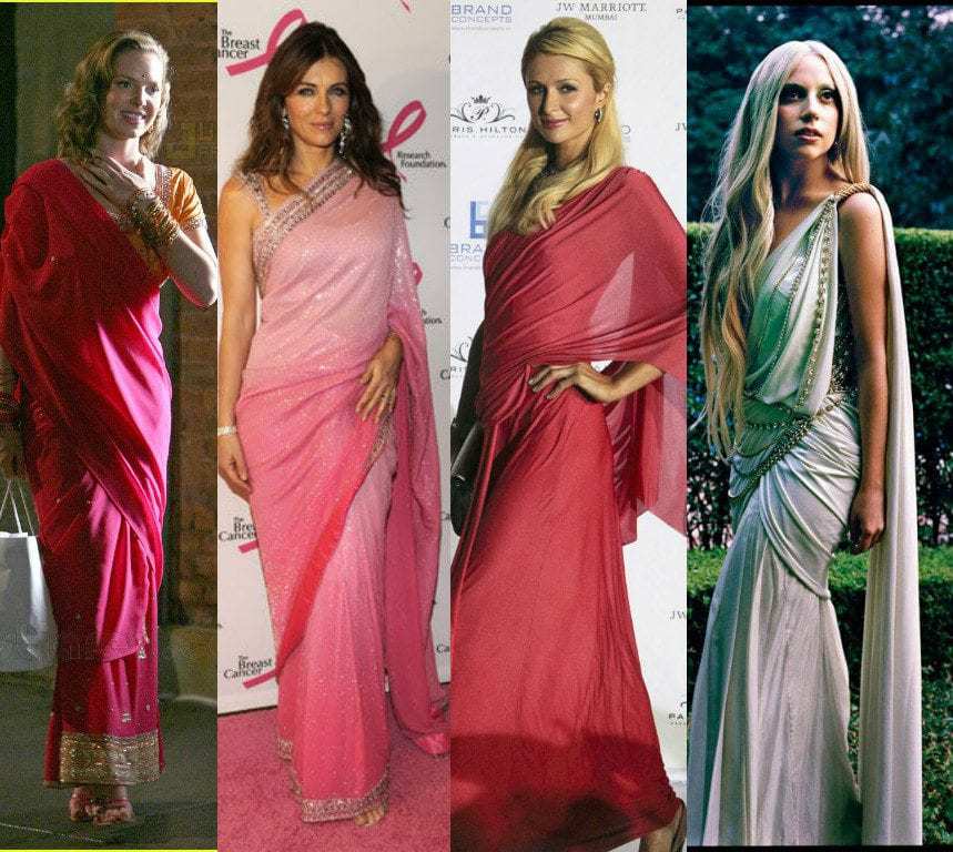 Hollywood Actresses in Sarees