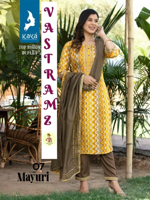 Designer 3 Pc Suit Yellow